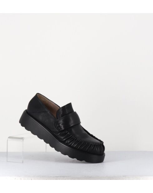 X23 zwarte leren instappers