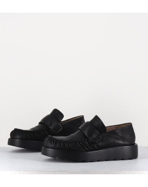 X23 zwarte leren instappers