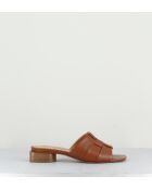 Mules en cuir Dalia21 camel