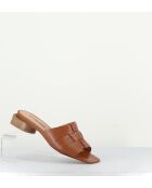 Mules en cuir Dalia21 camel