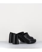 Sandali Erika02 in pelle nera - tacco 9cm