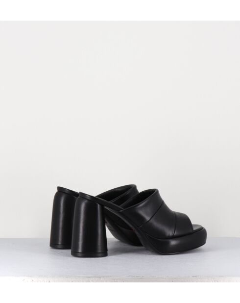 Sandali Erika02 in pelle nera - tacco 9cm