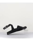 68797 zwarte leren sandalen