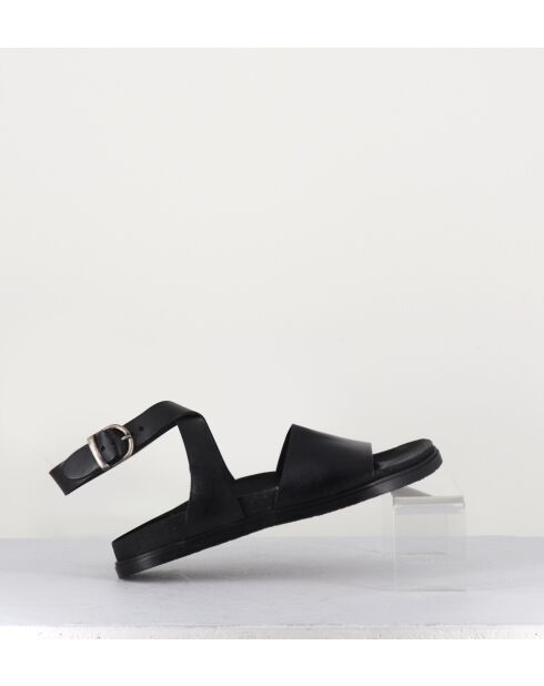 68797 zwarte leren sandalen