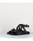 68797 zwarte leren sandalen
