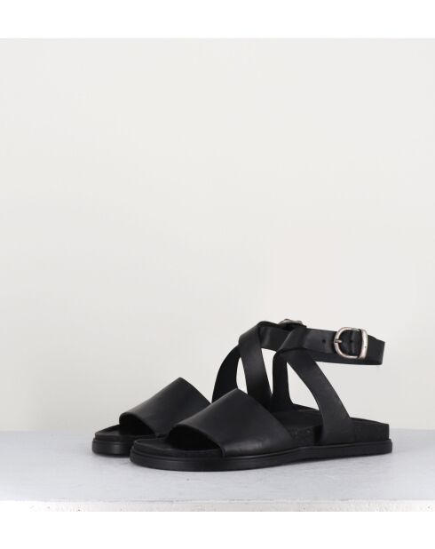 68797 zwarte leren sandalen