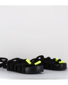 Jane zwarte leren sandalen