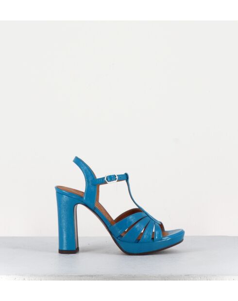 Sandali in pelle Cafra blu - tacco 9cm