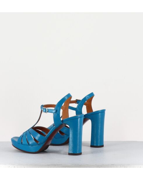 Sandali in pelle Cafra blu - tacco 9cm
