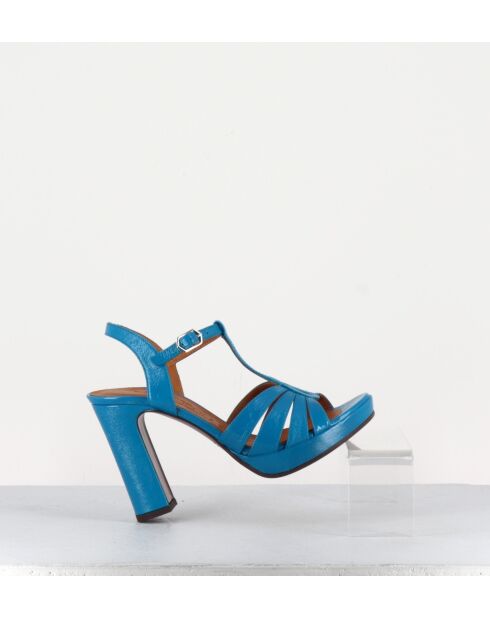 Sandali in pelle Cafra blu - tacco 9cm