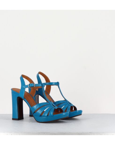 Sandali in pelle Cafra blu - tacco 9cm