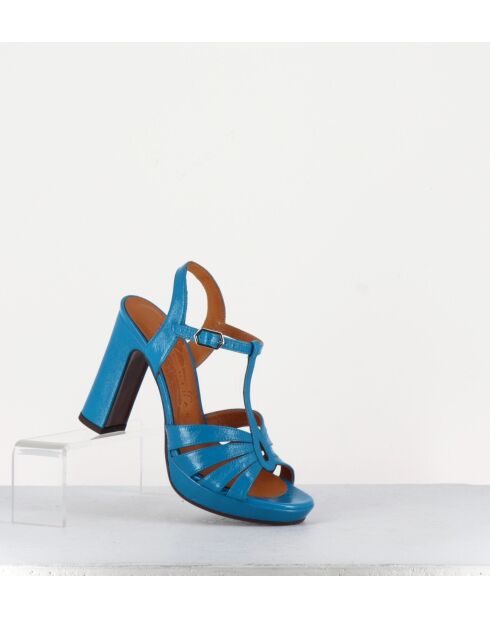 Sandali in pelle Cafra blu - tacco 9cm