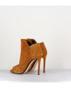 Stiefel 400 aus kamelfarbenem Leder - 10,5 cm hoher Absatz