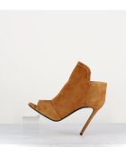 Stiefel 400 aus kamelfarbenem Leder - 10,5 cm hoher Absatz