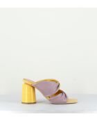 Nikki16 Mules Pantoletten mit quadratischer Zehenpartie, Absatz 8 cm, mehrfarbig