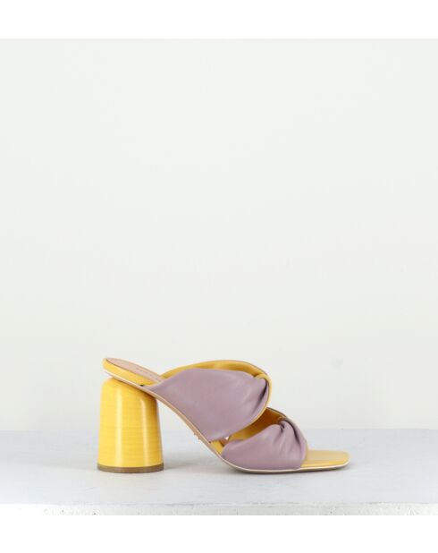 Nikki16 Mules Pantoletten mit quadratischer Zehenpartie, Absatz 8 cm, mehrfarbig