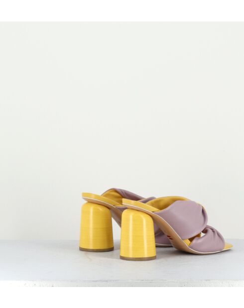 Nikki16 Mules Pantoletten mit quadratischer Zehenpartie, Absatz 8 cm, mehrfarbig