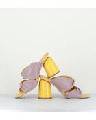 Nikki16 Mules Pantoletten mit quadratischer Zehenpartie, Absatz 8 cm, mehrfarbig