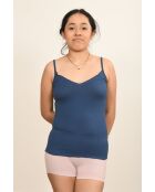 Caraco en Coton Fines Bretelles denim