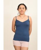 Caraco en Coton Fines Bretelles denim