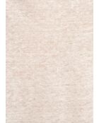 Ecru tanktop van ecru linnen jersey met brandewijn