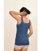 Caraco en Coton bretelles dentelle denim