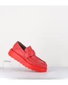 X23 rode leren instappers