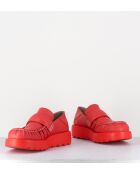 X23 rode leren instappers