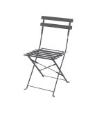 Sedia pieghevole Mistral in metallo grigio antracite - 42x46x82cm