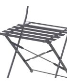 Sedia pieghevole Mistral in metallo grigio antracite - 42x46x82cm