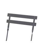 Sedia pieghevole Mistral in metallo grigio antracite - 42x46x82cm