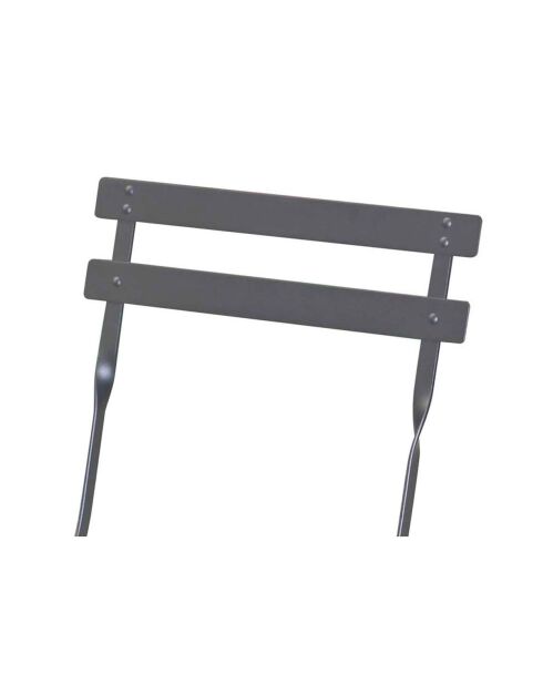 Sedia pieghevole Mistral in metallo grigio antracite - 42x46x82cm