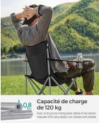 Fauteuil Le camping gris anthracite - 82x50x80 cm