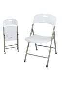 Set van 2 vouwstoelen Reception wit - 47x43x79 cm