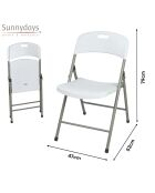 Set van 2 vouwstoelen Reception wit - 47x43x79 cm