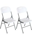 Set van 2 vouwstoelen Reception wit - 47x43x79 cm