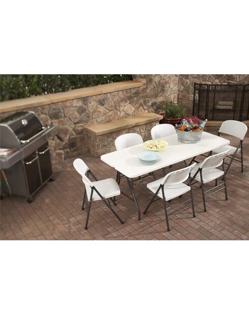 Set van 2 vouwstoelen Reception wit - 47x43x79 cm