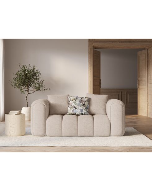 Canapé Elise 2 places cappuccino - 178x94x70 cm