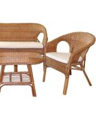 Mobili da giardino Sienna marrone chiaro - 78x59x60cm/78x104x60cm/50x67x46cm