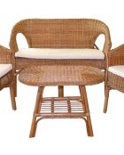 Mobili da giardino Sienna marrone chiaro - 78x59x60cm/78x104x60cm/50x67x46cm