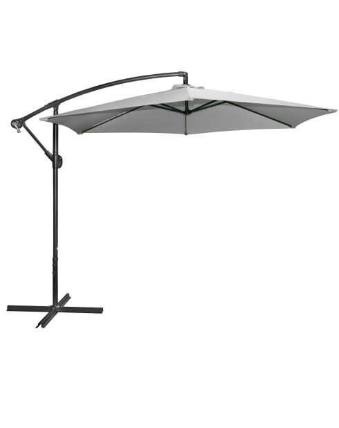 Hellgrauer runder Offset-Sonnenschirm - D.300 cm