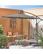 Hellgrauer runder Offset-Sonnenschirm - D.300 cm