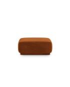 Pouf velours Louis 1 place terracotta - 90x90x42 cm
