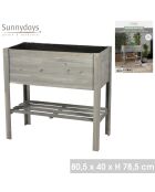 Moestuin op houten poten Mijn grijze tuin - 81x40x78 cm