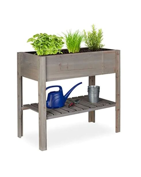 Moestuin op houten poten Mijn grijze tuin - 81x40x78 cm