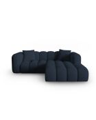 Canapé d'angle droit modulaire Elise 3 places bleu roi - 238x190x70 cm