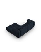 Canapé d'angle droit modulaire Elise 3 places bleu roi - 238x190x70 cm