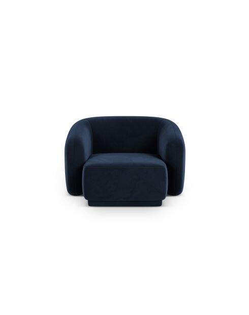 Louis 1-zits fluwelen fauteuil koningsblauw - 93x90x74 cm