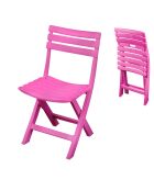 Set van 2 opvouwbare tuinstoelen Birki fuchsia - 41,5x40x79cm
