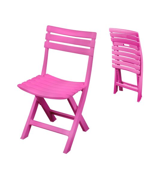 Set van 2 opvouwbare tuinstoelen Birki fuchsia - 41,5x40x79cm